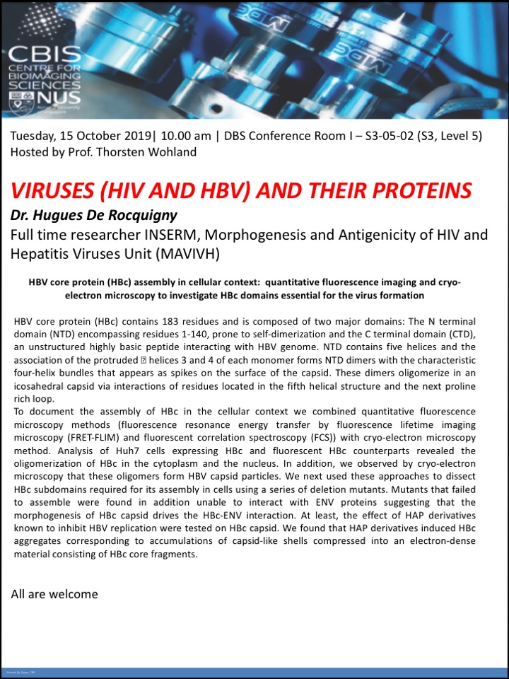 CBIS SEMINAR: VIRUSES (HIV AND HBV) AND THEIR PROTEINS